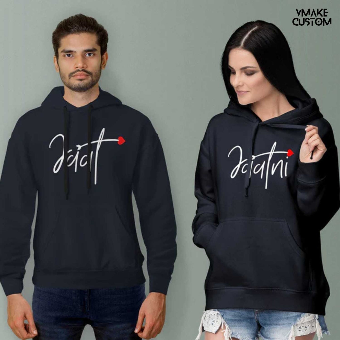 navyblue couple hoodies for jaat and jaatni