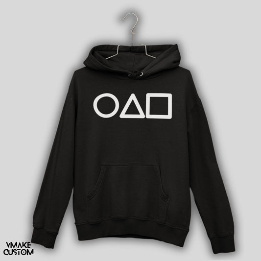 SquidGamesFanBlackPulloverHoodieVMakeCustom