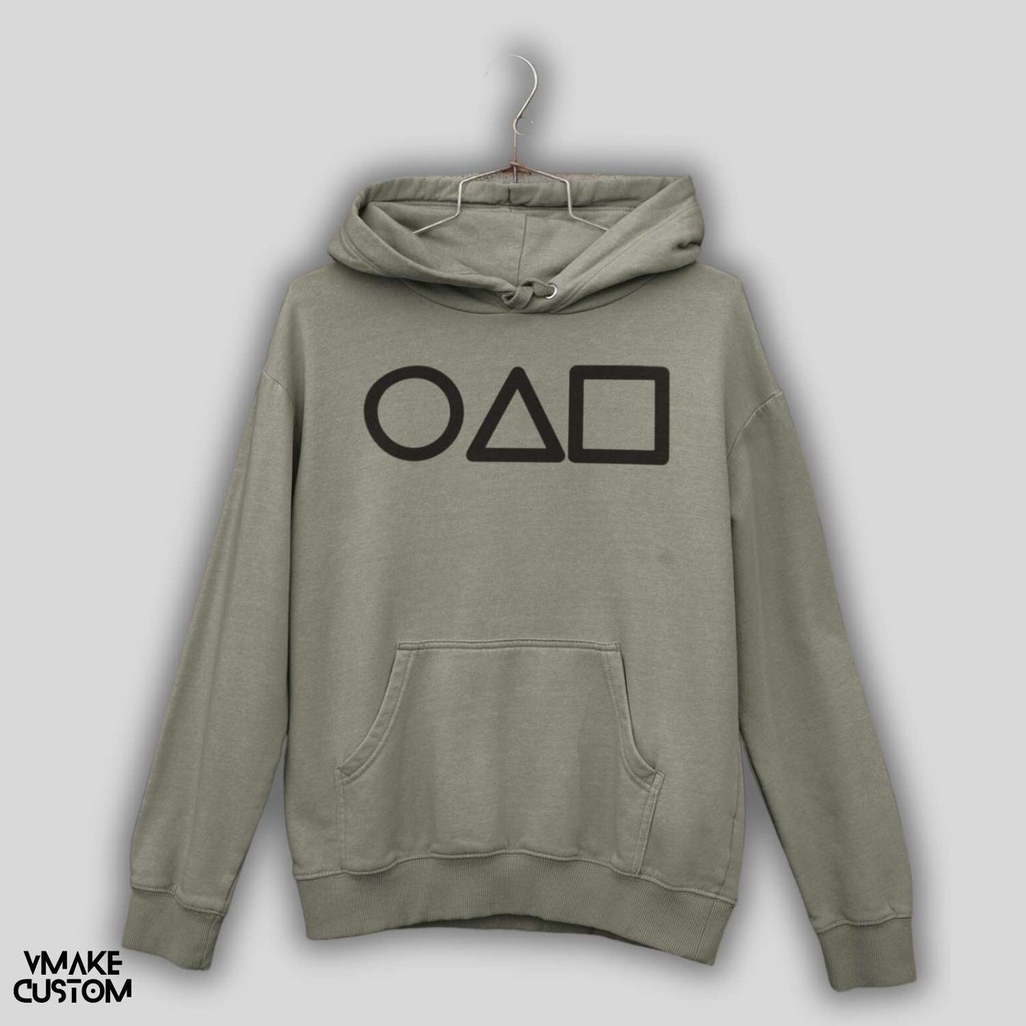 SquidGamesFanGreenPulloverHoodieVMakeCustom