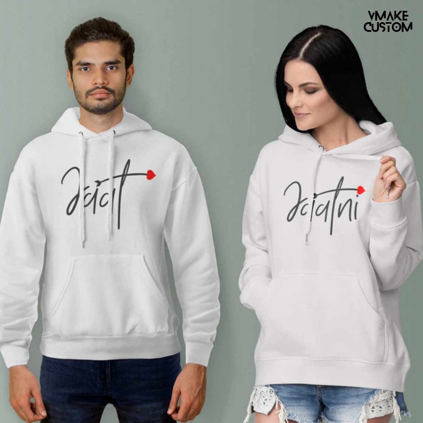 white couple hoodies for jaat and jaatni